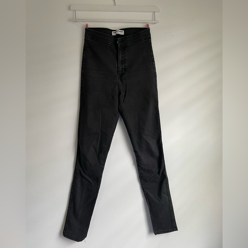 American Apparel faded black jeans, size S